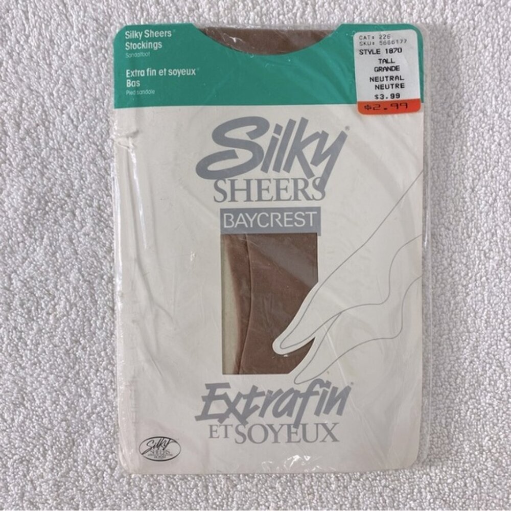 Vintage Baycrest Silky Sheers Pantyhose Stockings in Neutral Brown NWT